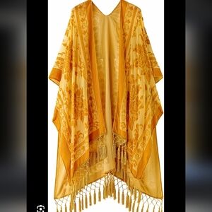 MJ SERECA Velvet Burnout Floral Kimono